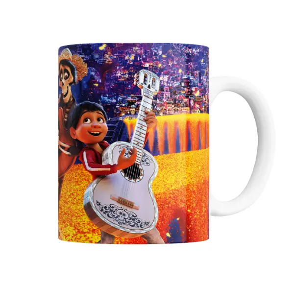Taza de Cerámica Coco Hector y Miguel Dia de Muertos
