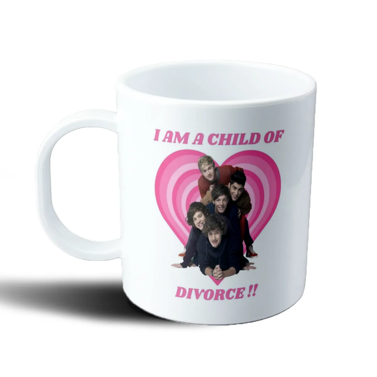 Taza de Plástico One Direction I Am a Child of Divorce - vista 2