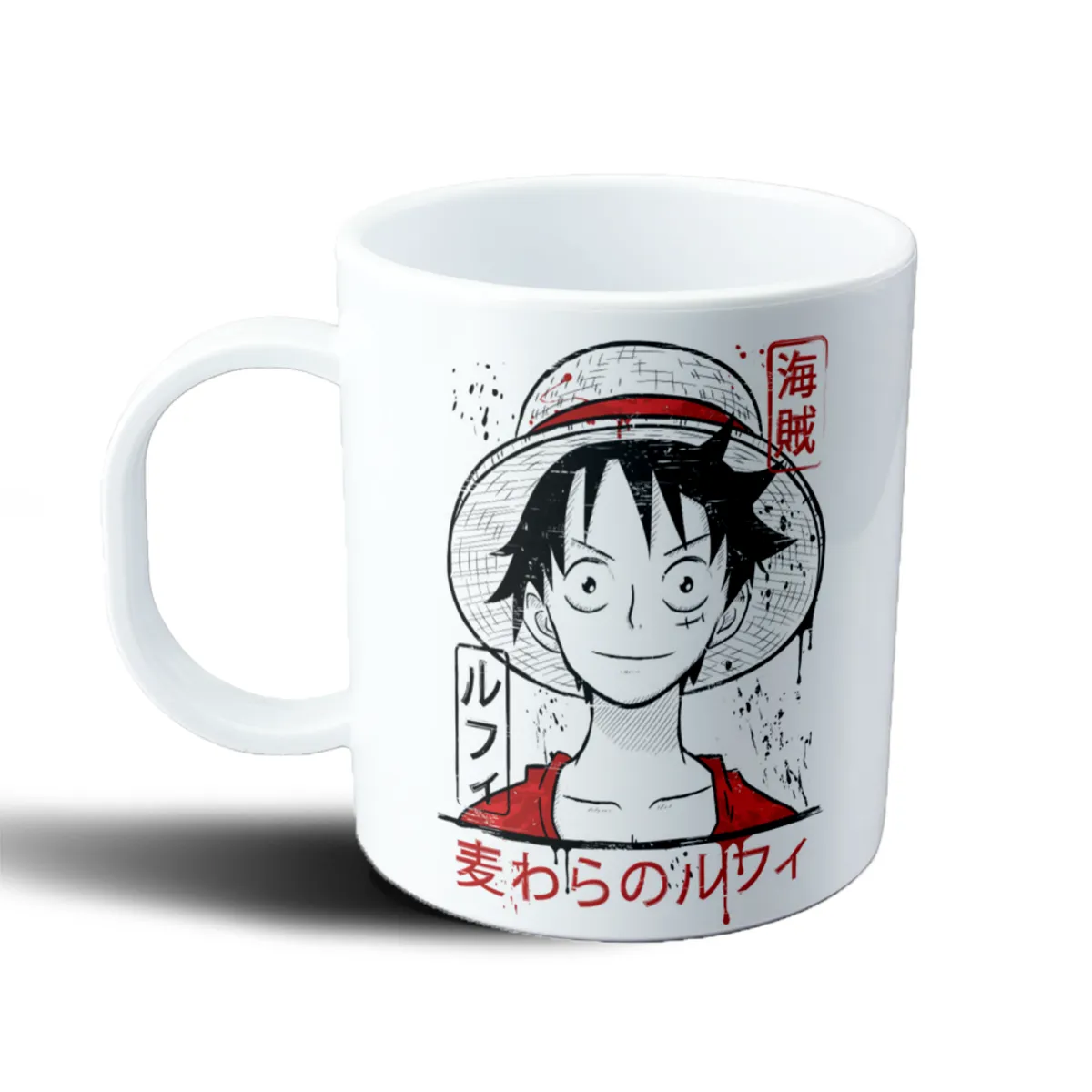 Taza de Plástico One Piece Monkey D. Luffy Sketch - vista 2