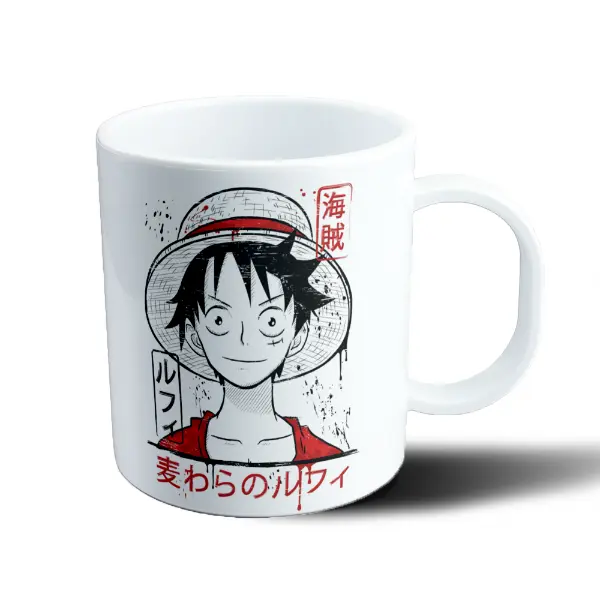 Taza de Plástico One Piece Monkey D. Luffy Sketch