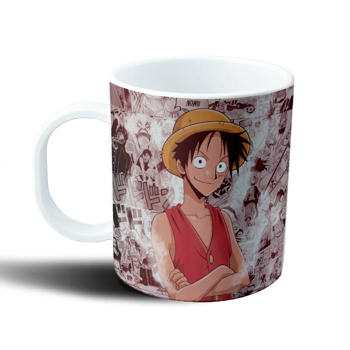 Taza de Plástico One Piece Monkey D. Luffy con los brazos cruzados - vista 2