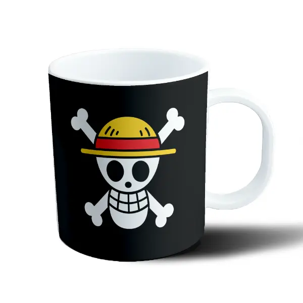 Taza de Plástico One Piece Bandera Sombrero de Paja