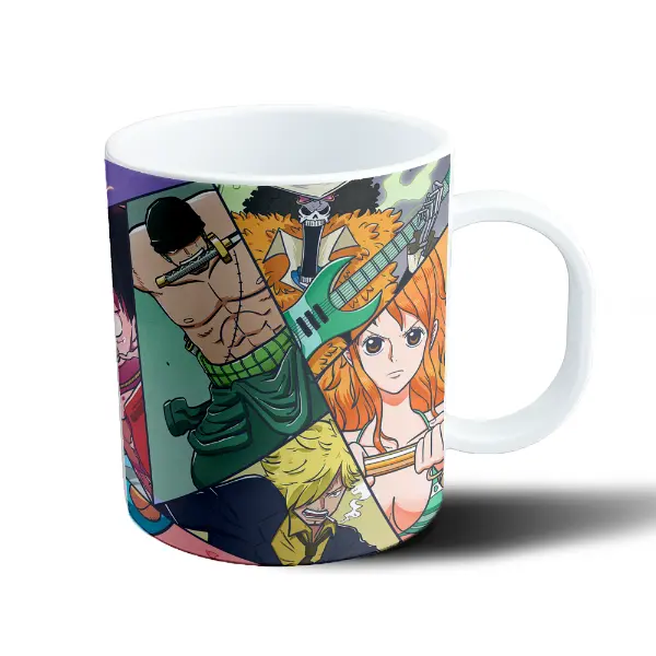 Taza de Plástico One Piece Luffy Nami Chopper Jinbe