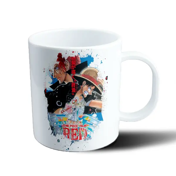 Taza de Plástico One Piece Film Red Shanks y Luffy
