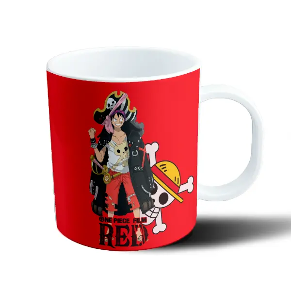 Taza de Plástico One Piece Film Red Luffy y Uta