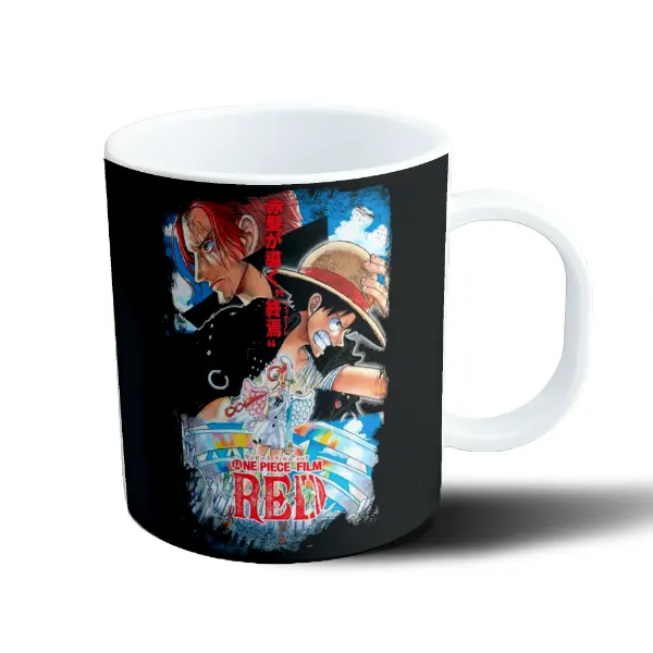Taza de Plástico One Piece Film Red Shanks y Luffy