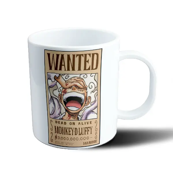 Taza de Plástico One Piece Luffy Gear 5 Wanted
