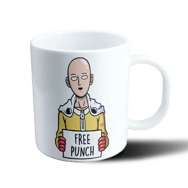 Taza de Plástico One Punch Man Saitama Free Punch