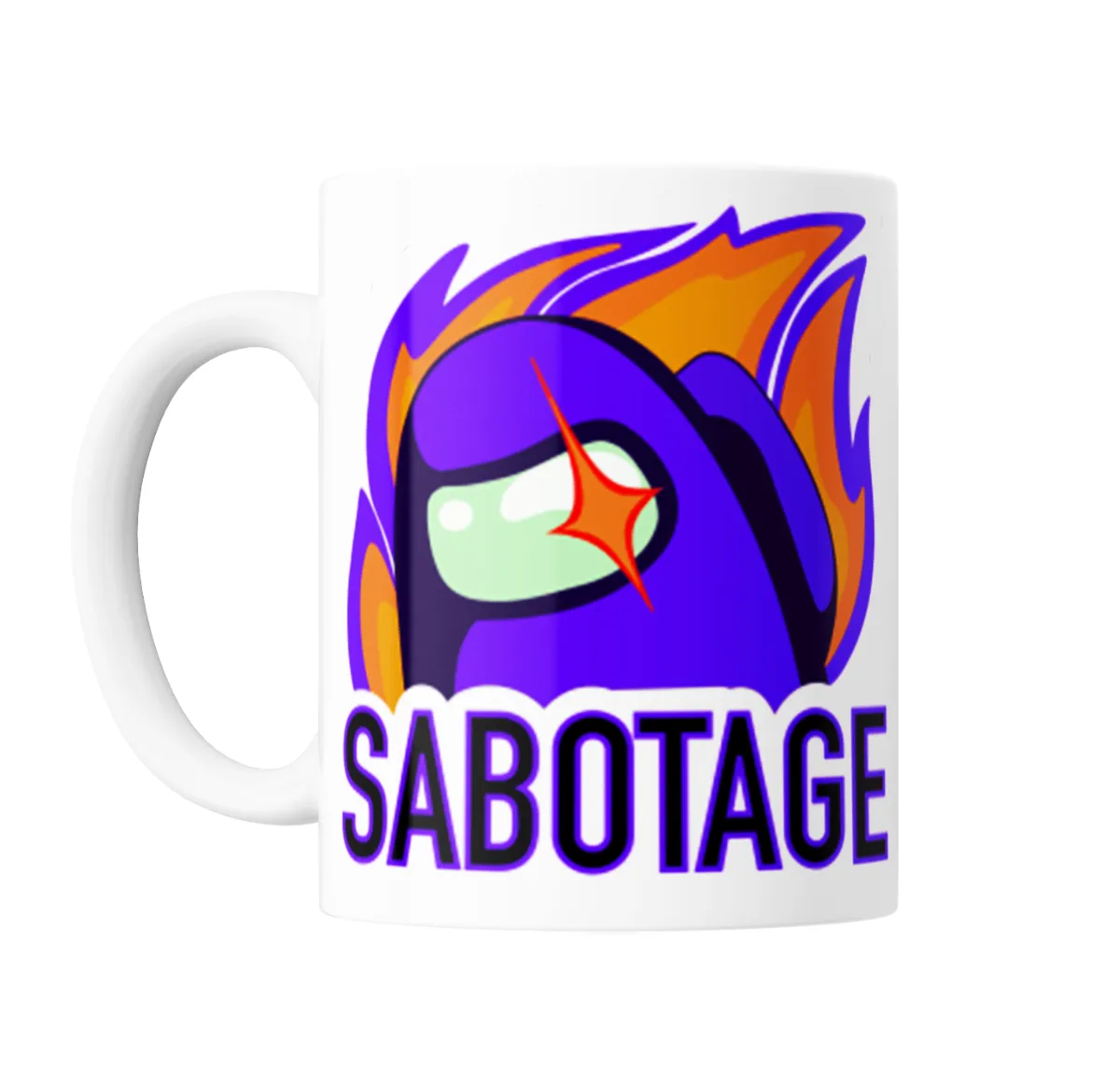 Taza de Cerámica Among Us Sabotage Impostor Violeta - vista 2