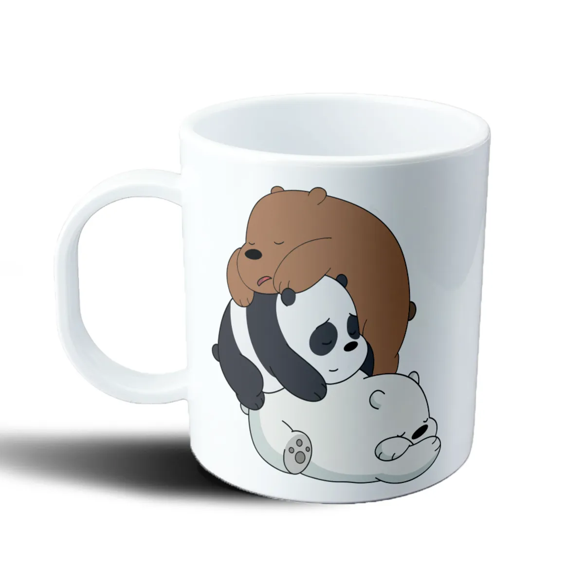 Taza de Plástico Osos Escandalosos Grizzly Panda y Oso Polar Durmiendo - vista 2