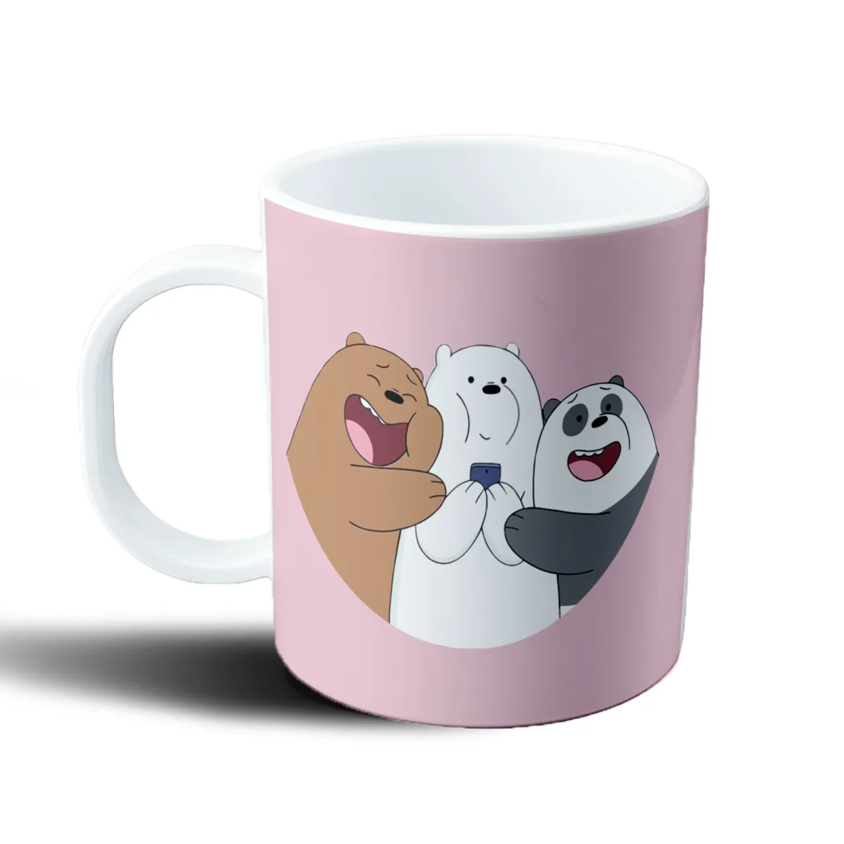Taza de Plástico Osos Escandalosos Grizzly Panda y Oso Polar con Celular - vista 2