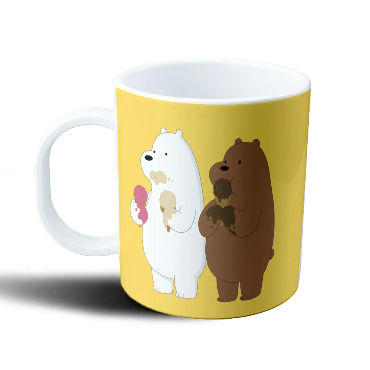 Taza de Plástico Osos Escandalosos Oso Polar y Oso Pardo con Helado - vista 2