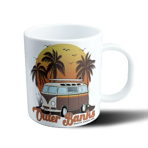Taza de Plástico Outer Banks Combi Surf Atardecer