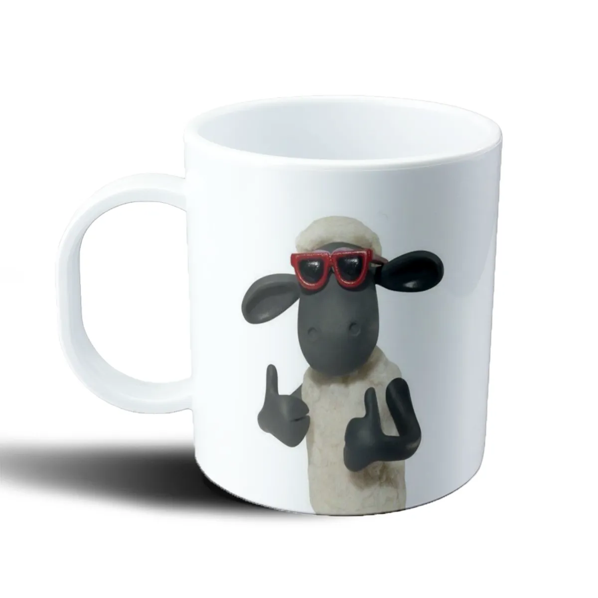 Taza de Plástico Oveja Shaun con Lentes Rojos - vista 2