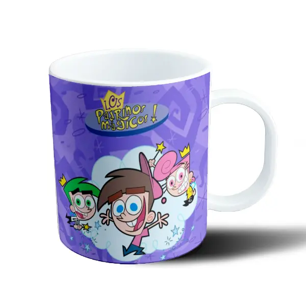 Taza de Plástico Padrinos Magicos Timmy Cosmo y Wanda
