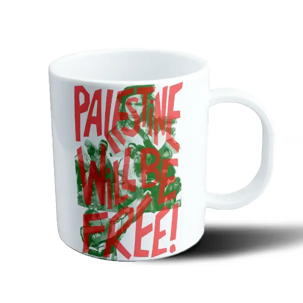 Taza de Plástico Palestina Will Be Free Rojo y Verde