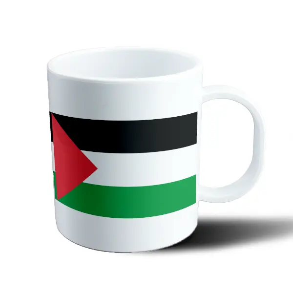 Taza de Plástico Palestina Bandera