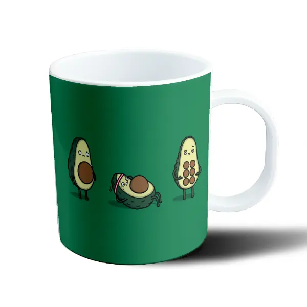 Taza de Plástico Paltas Kawaii con Vincha