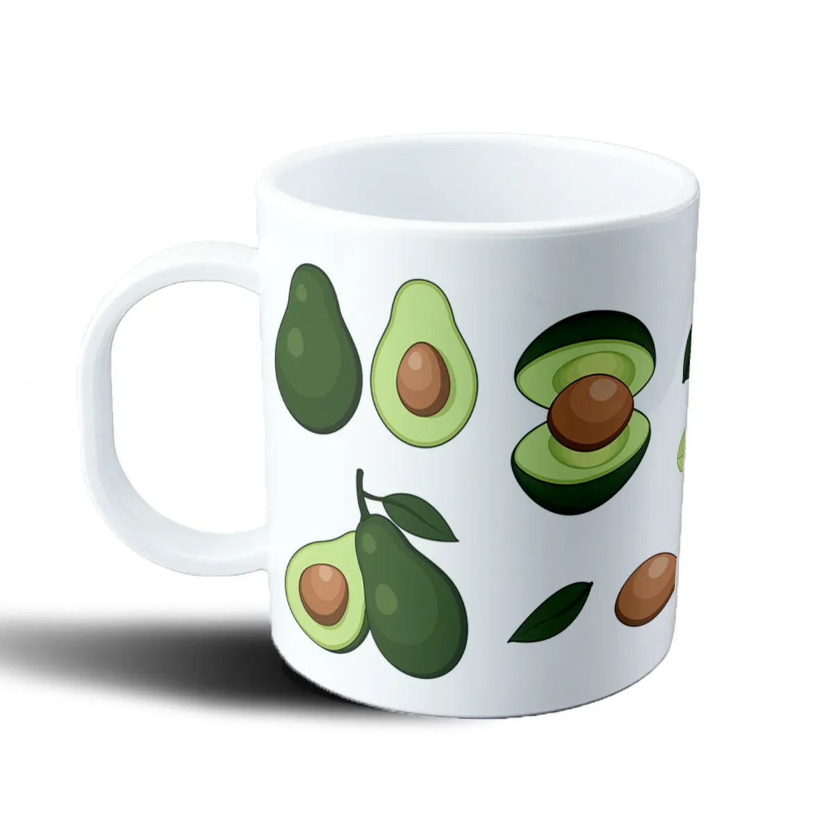 Taza de Plástico Paltas Palta Entera y Partida Diseño - vista 2