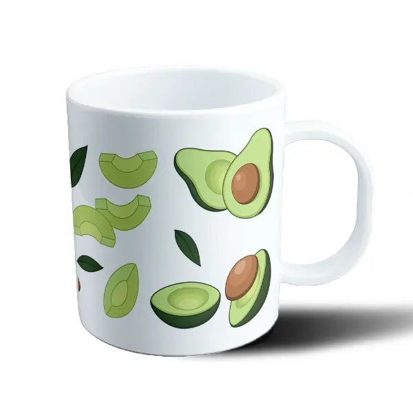 Taza de Plástico Paltas Palta Entera y Partida Diseño