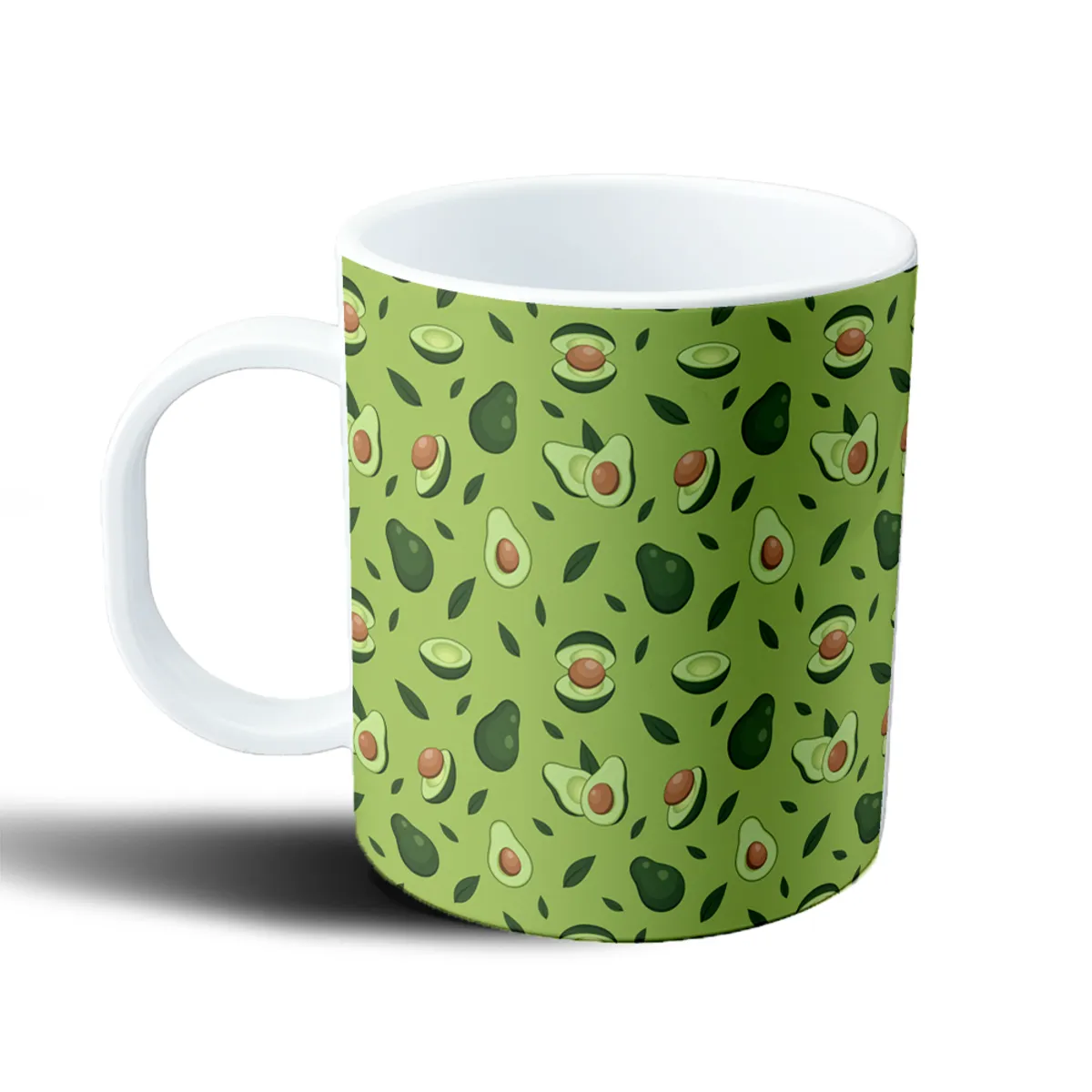 Taza de Plástico Paltas Patrón Verde - vista 2