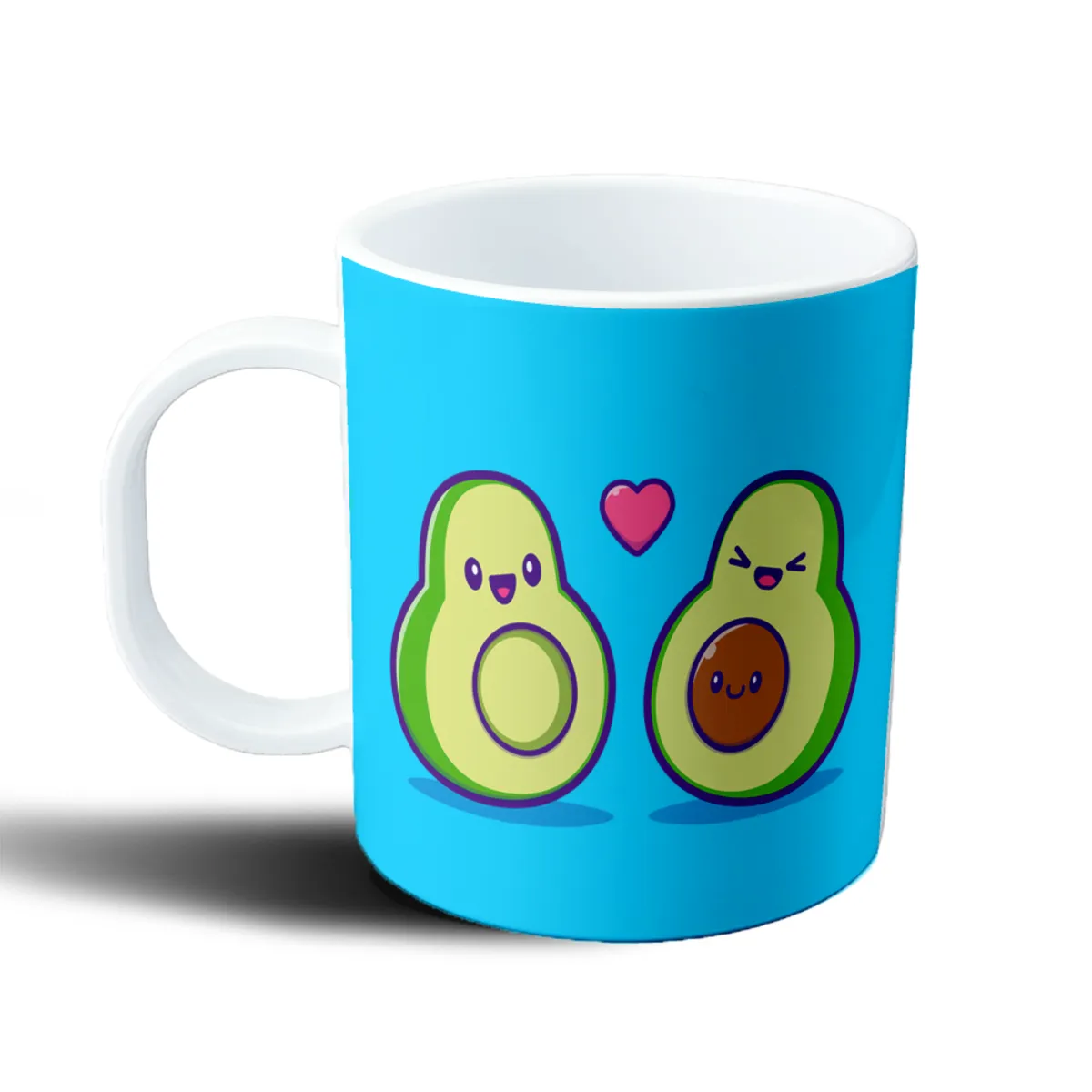 Taza de Plástico Paltas Enamoradas Kawaii - vista 2