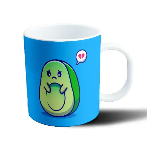 Taza de Plástico Palta Triste Corazón Roto