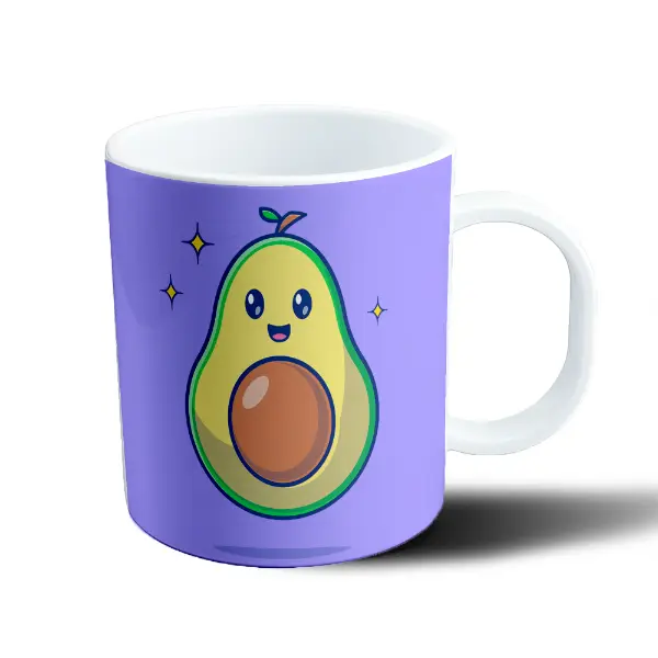 Taza de Plástico Palta Kawaii Violeta
