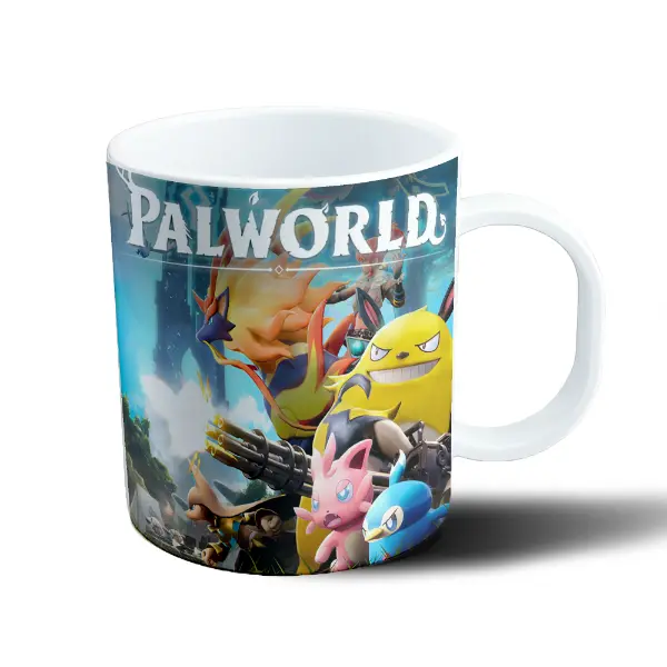 Taza de Plástico Palworld Pals y Gunner