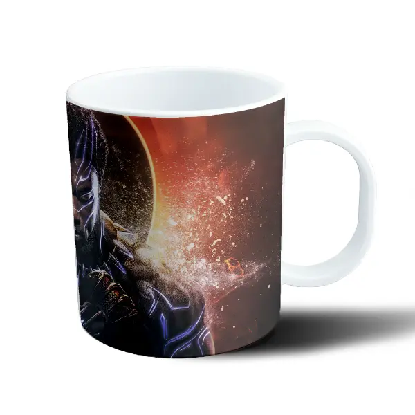 Taza de Plástico Pantera Negra Wakanda Armadura Dorada