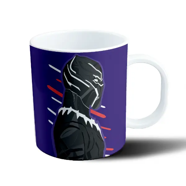 Taza de Plástico Pantera Negra Marvel Traje Violeta