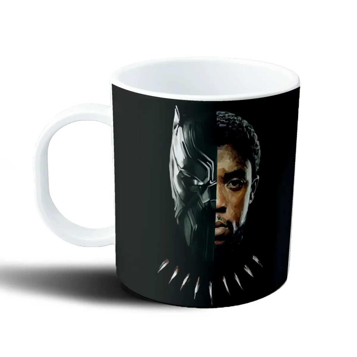 Taza de Plástico Pantera Negra Mitad Máscara Mitad Rostro - vista 2