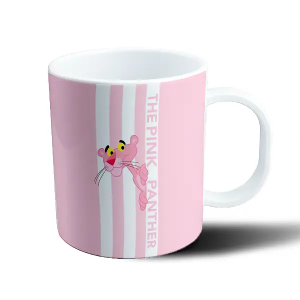 Taza de Plástico Pantera Rosa Diseño Rayas