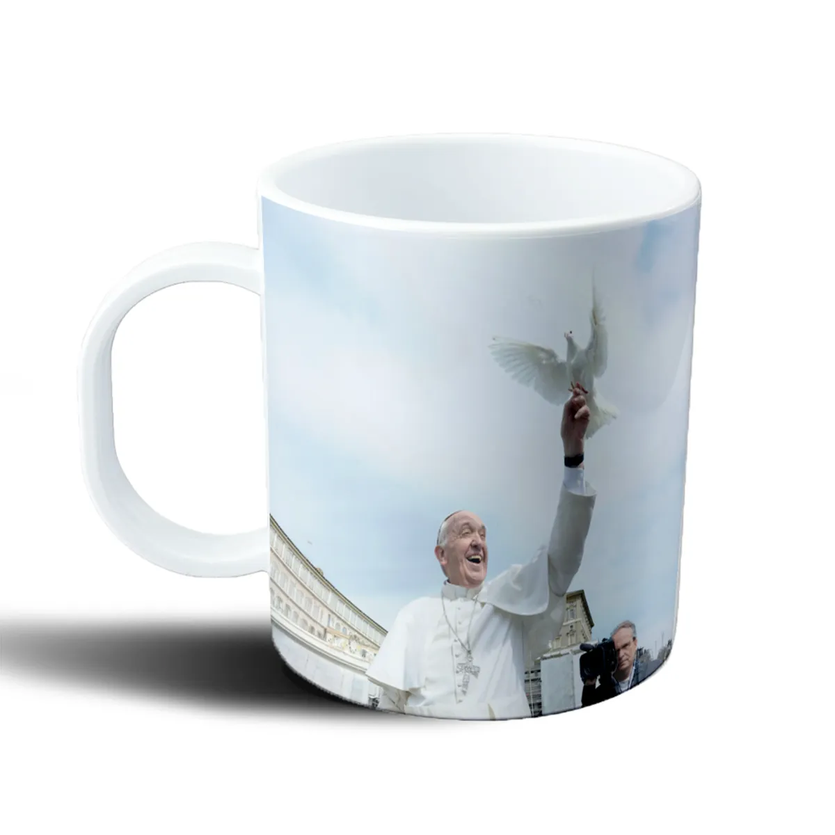 Taza de Plástico Papa Francisco Paloma de la Paz - vista 2