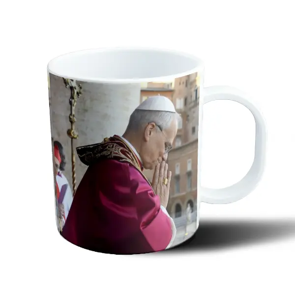 Taza de Plástico Papa León XIV Oración