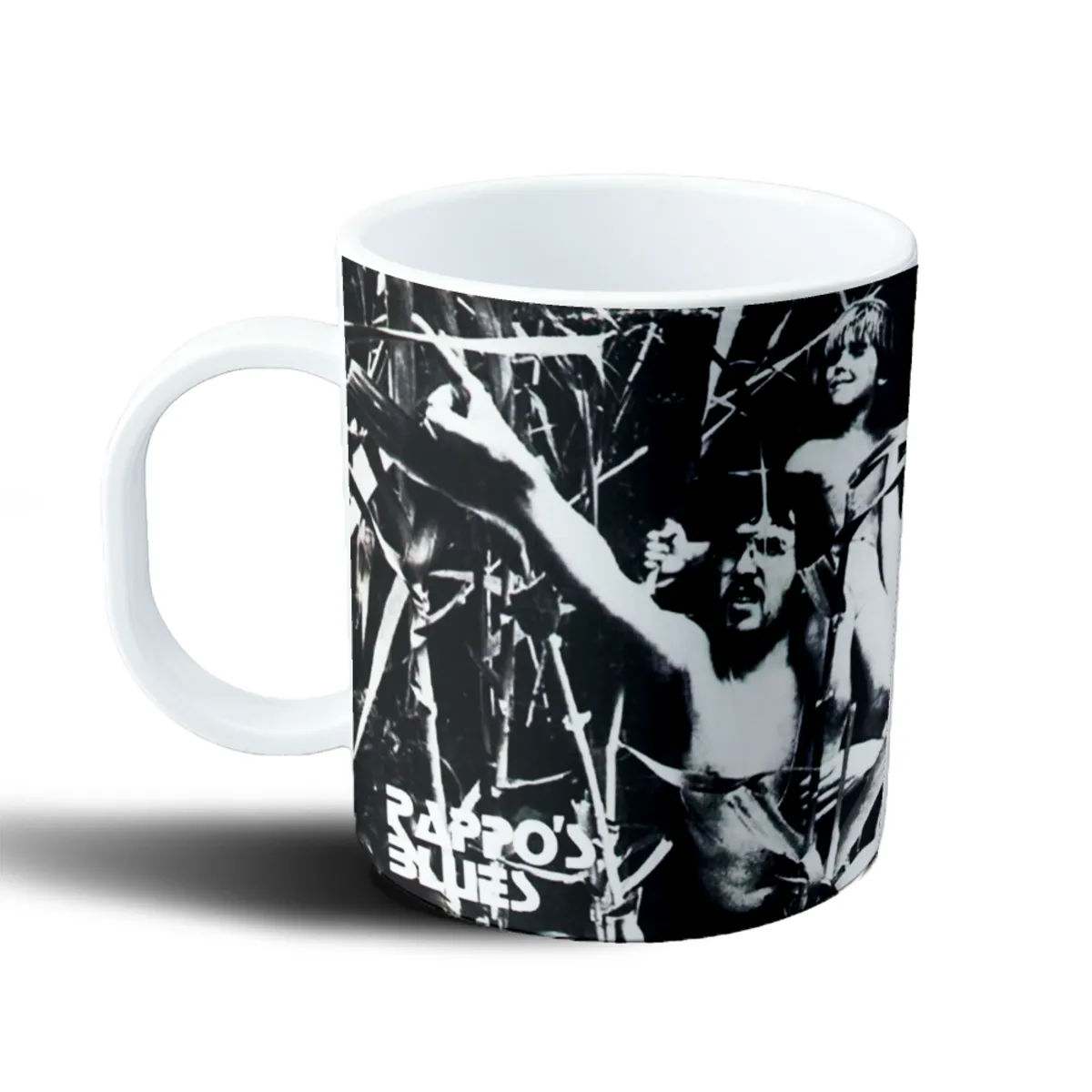 Taza de Plástico Pappo's Blues Blanco y Negro - vista 2