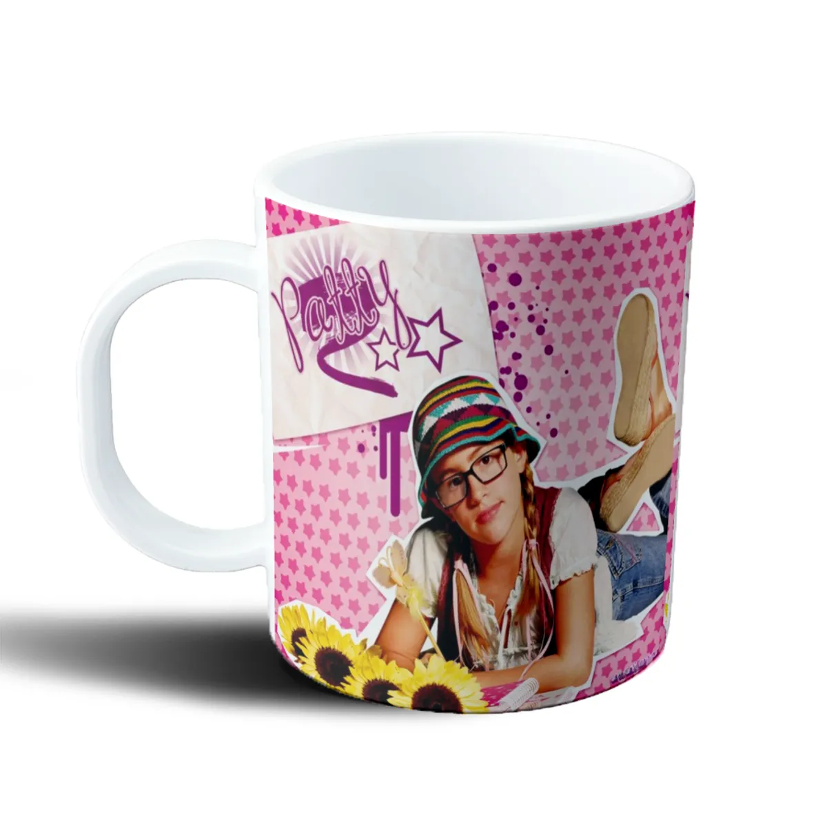Taza de Plástico Patito Feo Patty con Girasoles - vista 2
