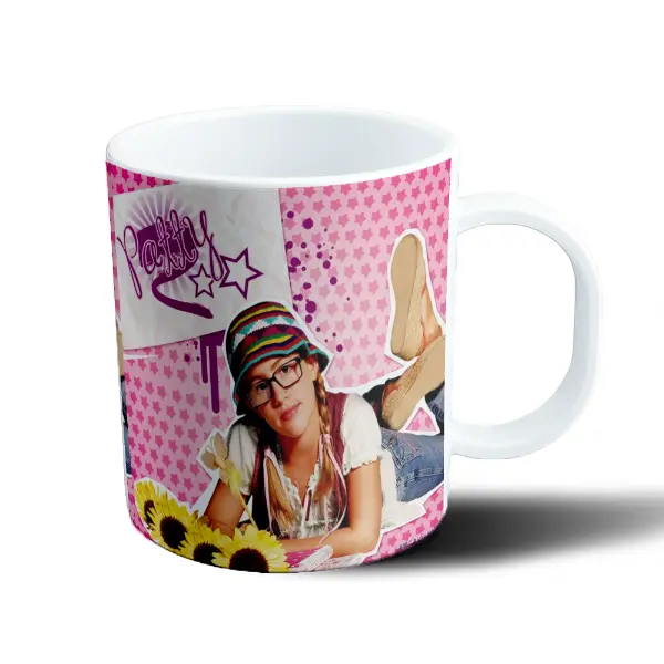 Taza de Plástico Patito Feo Patty con Girasoles
