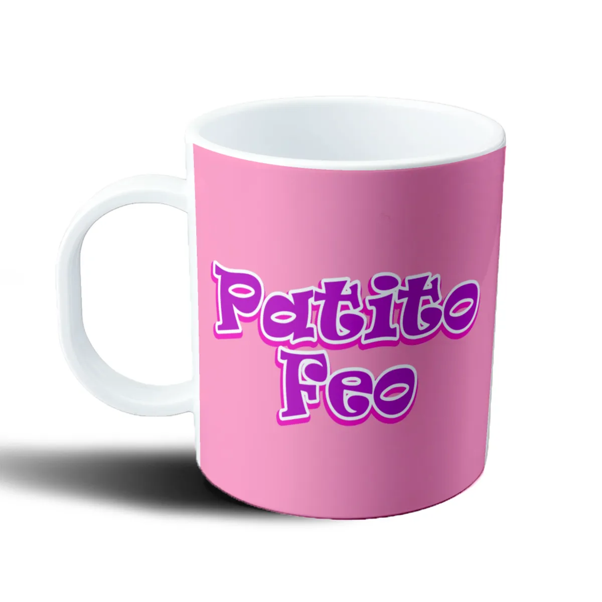 Taza de Plástico Patito Feo Logo Rosa - vista 2