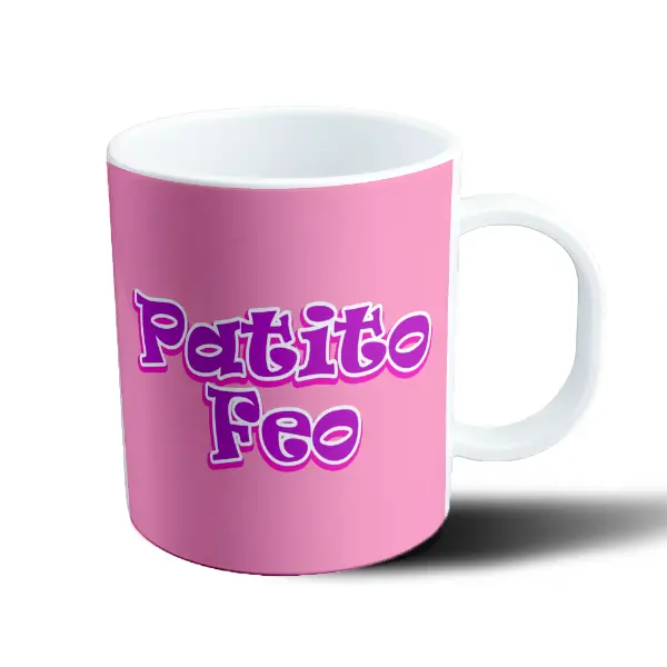 Taza de Plástico Patito Feo Logo Rosa