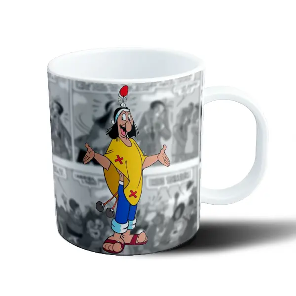 Taza de Plástico Patoruzu con Bolas Historieta de Fondo
