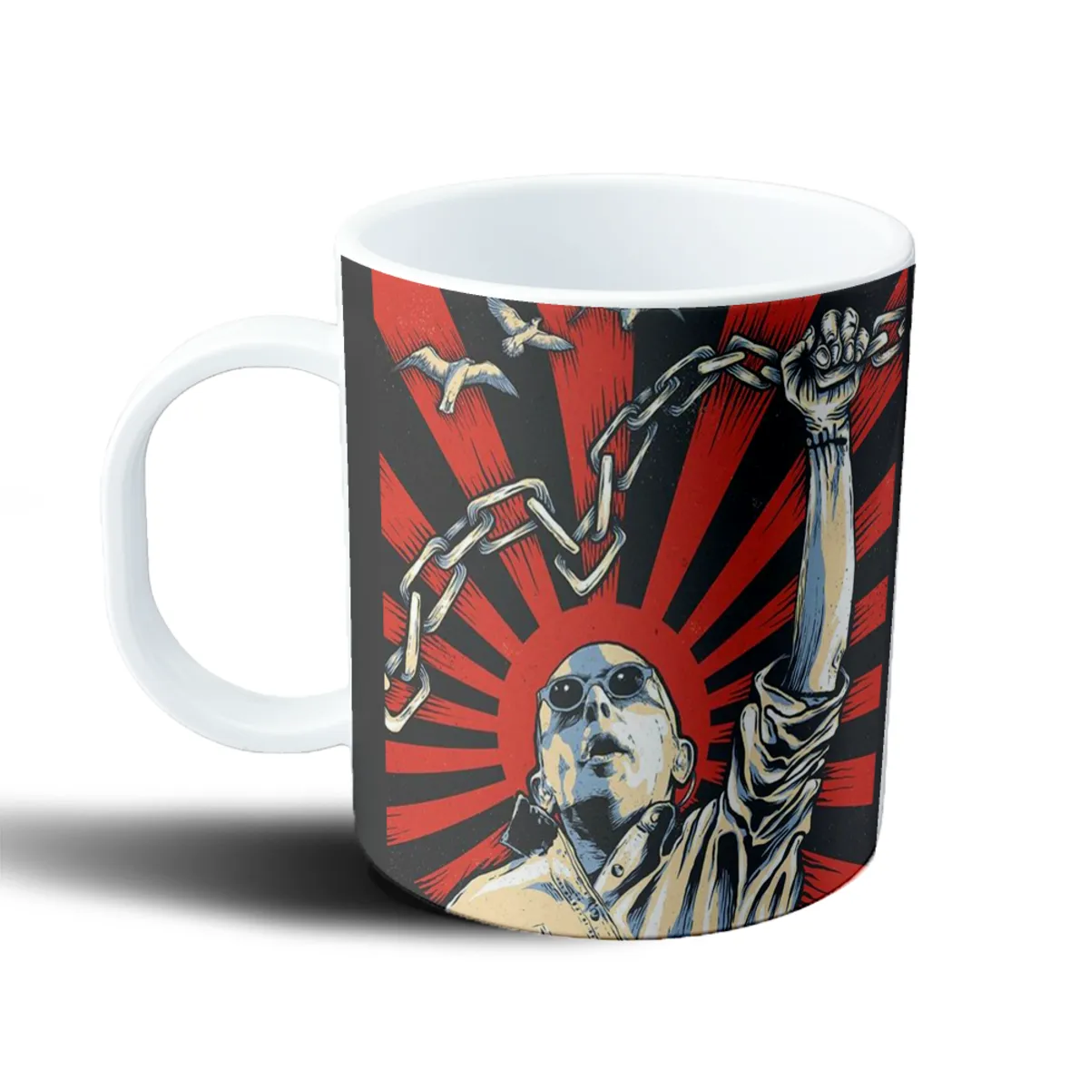 Taza de Plástico Patricio Rey Indio Solari Cadenas y Pájaros - vista 2