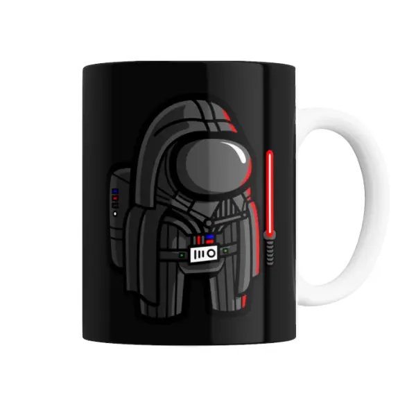 Taza de Cerámica Among Us Darth Vader con Sable Láser