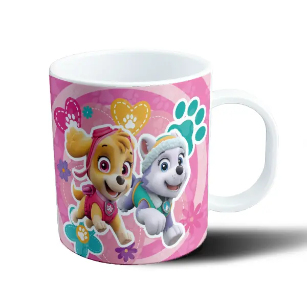 Taza de Plástico Paw Patrol Skye y Everest Rosa