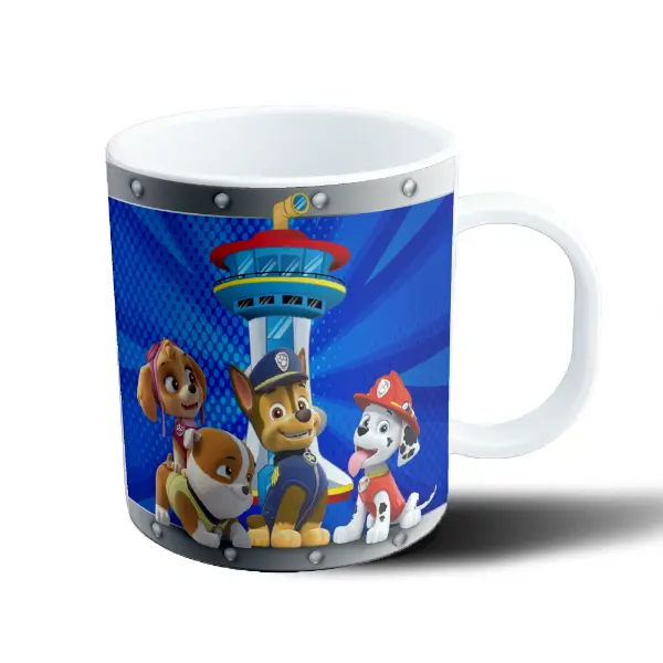 Taza de Plástico Paw Patrol Chase Skye Rubble Marshall