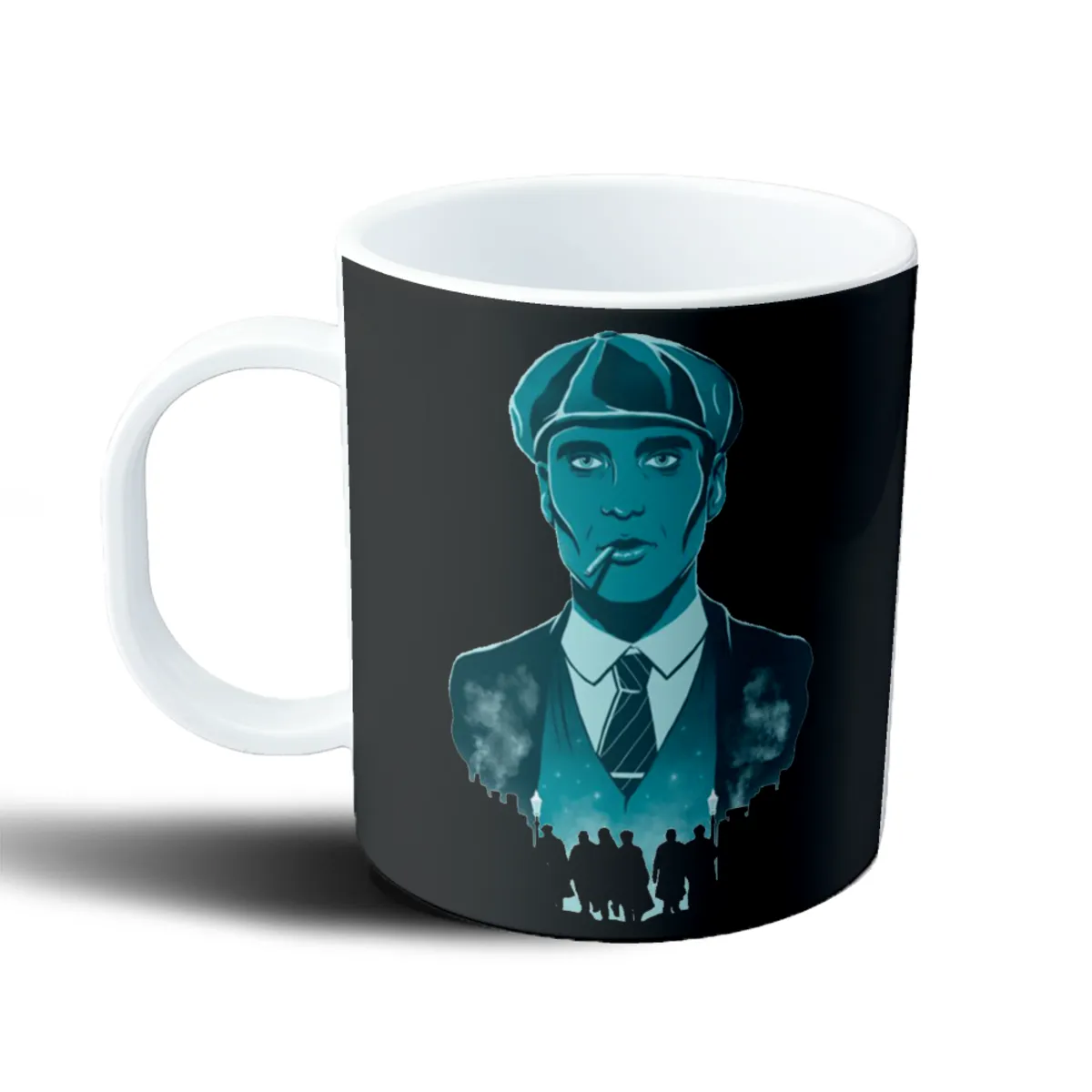 Taza de Plástico Peaky Blinders Thomas Shelby Silueta Azul - vista 2