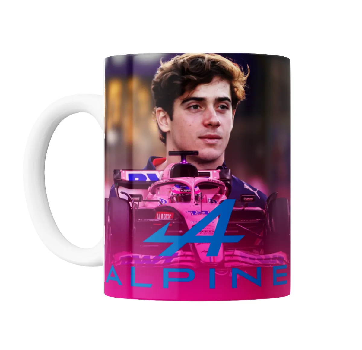 Taza de Cerámica Colapinto Alpine F1 Auto Rosa - vista 2