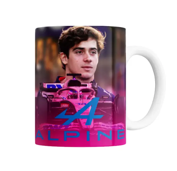 Taza de Cerámica Colapinto Alpine F1 Auto Rosa
