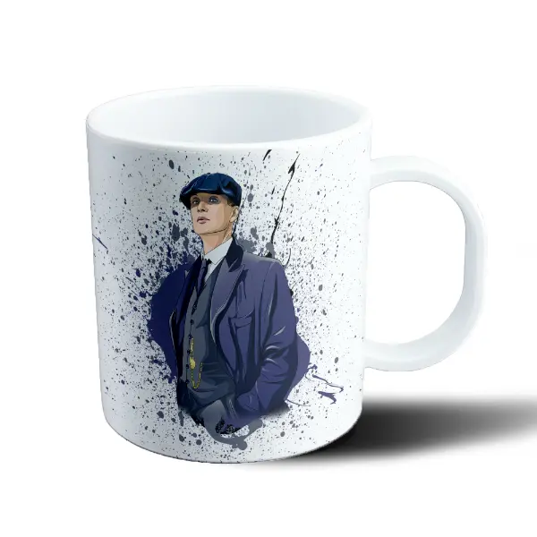Taza de Plástico Peaky Blinders Tommy Shelby con Gorra y Traje