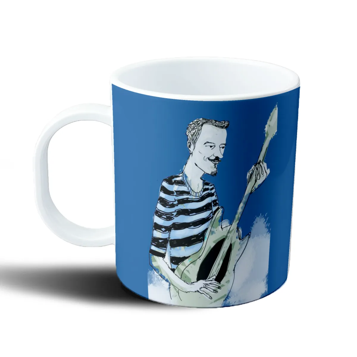 Taza de Plástico Pedro Aznar Caricatura con Guitarra - vista 2